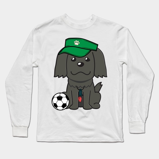 Sheepdog Playing Soccer Long Sleeve T-Shirt by Pet Station